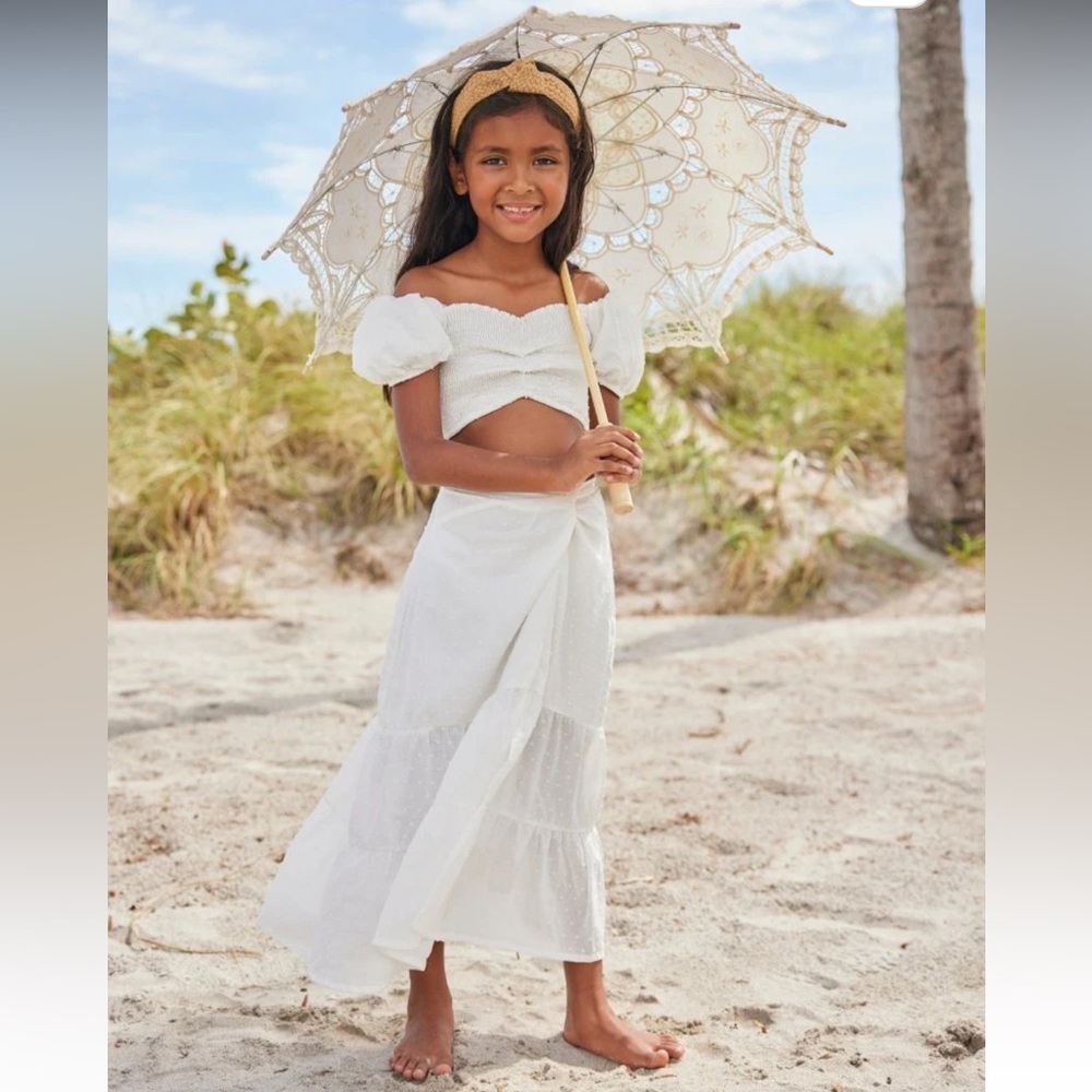 Little Peixoto Valentina Puff Shoulder Top and Midi Skirt Set medium - 10/12